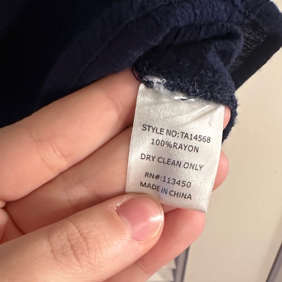 Alya Dark Blue Embroidered Blouse - Picture 3 of 8